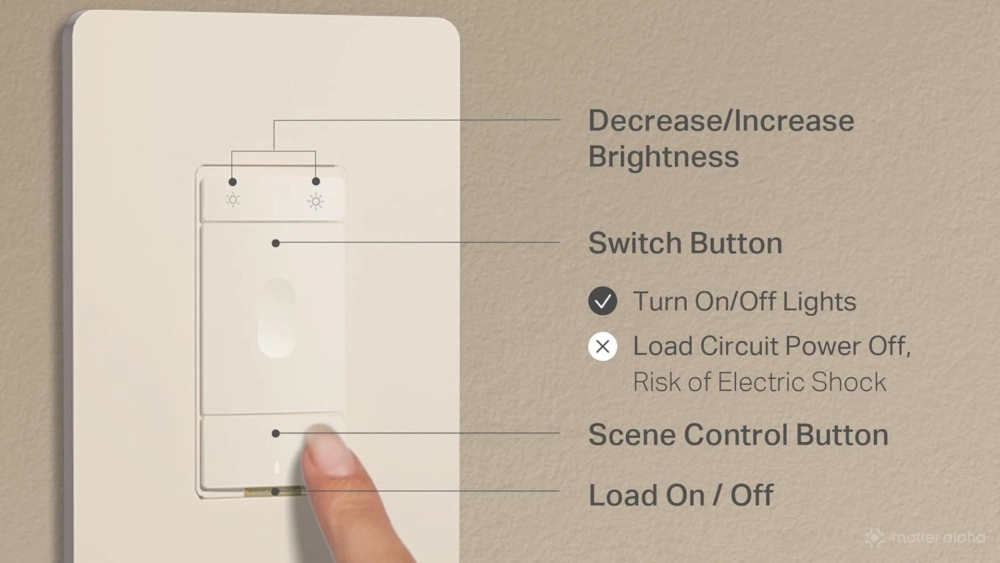 Tapo matter recessed light kit mate switch lifestyle