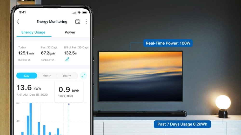Tapo p210m smart wifi outlet energy monitoring lifestyle