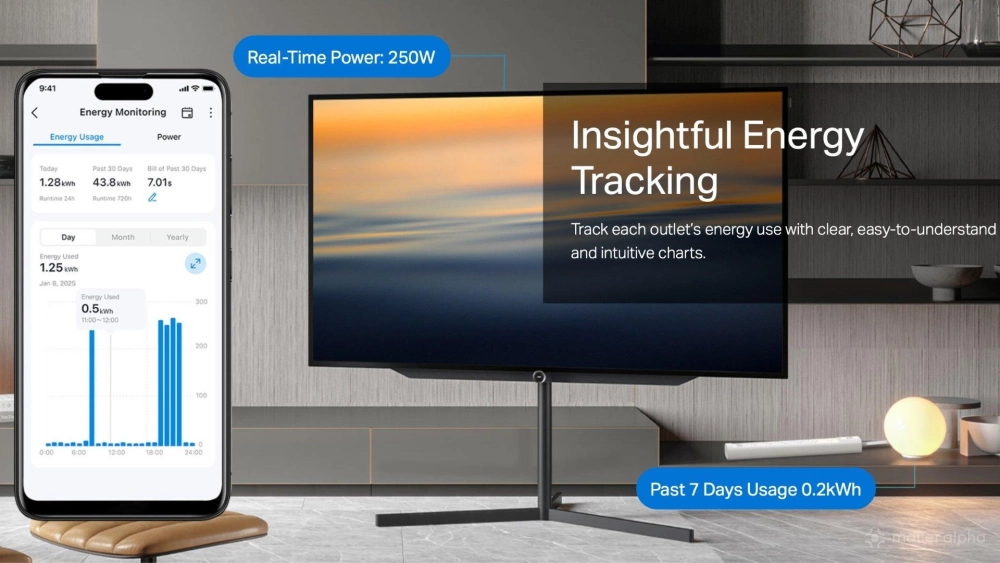 Tapo p316m smart power strip energy monitoring lifestyle