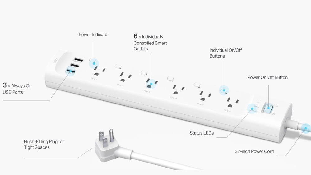 Tapo p316m smart power strip hardware