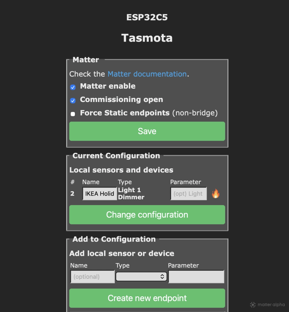 Tasmota matter change name