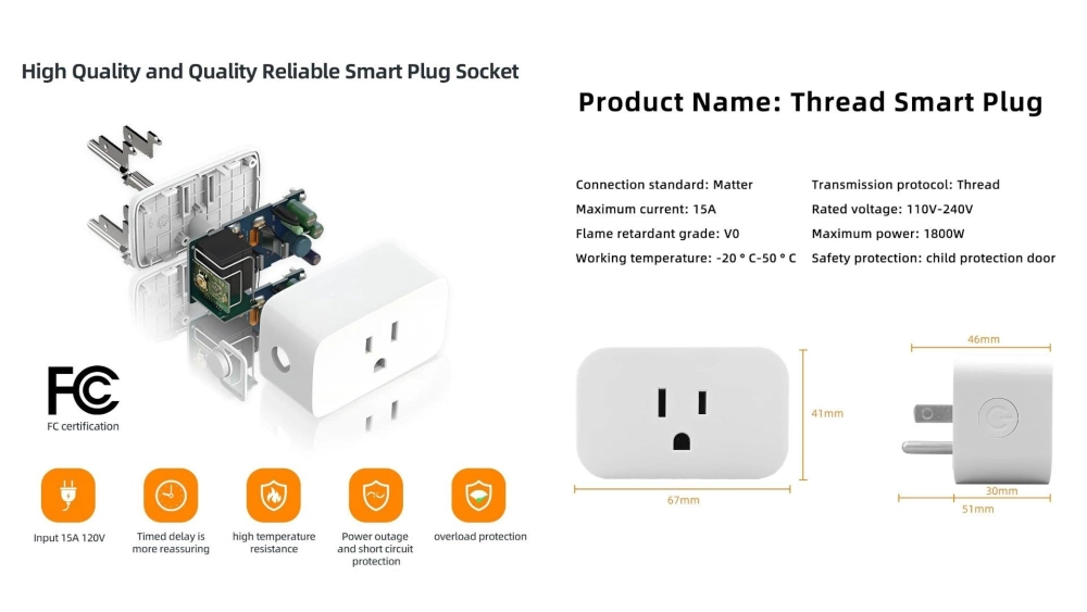 Tevinge matter over thread smart plug specs Tevinge matter over thread smart plug specs