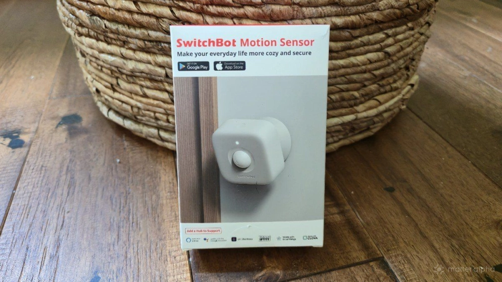 The box for the switchbot motion sensor