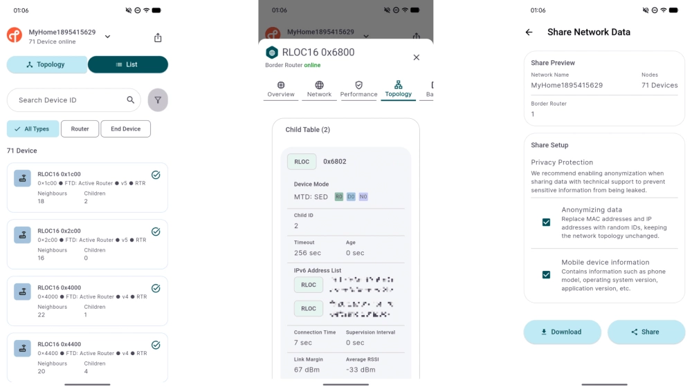 Thread network diagnostics app android 2