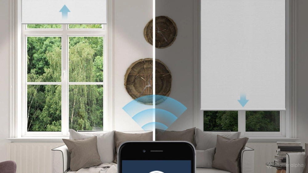 Zemismart motorized roller blind kit lifestyle Zemismart motorized roller blind kit lifestyle