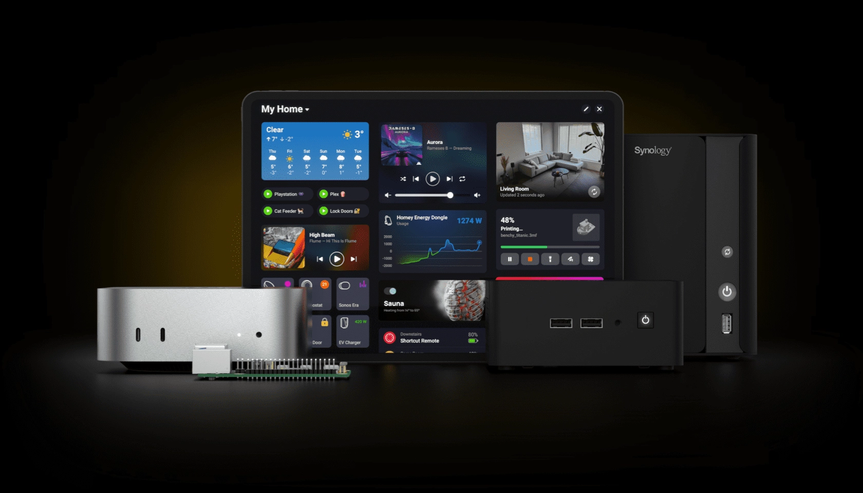 Homey self hosted server dark