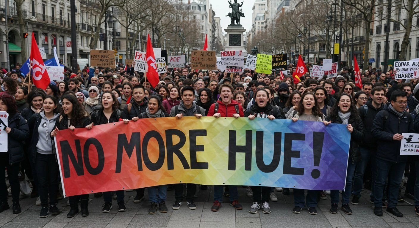 No more hue protest