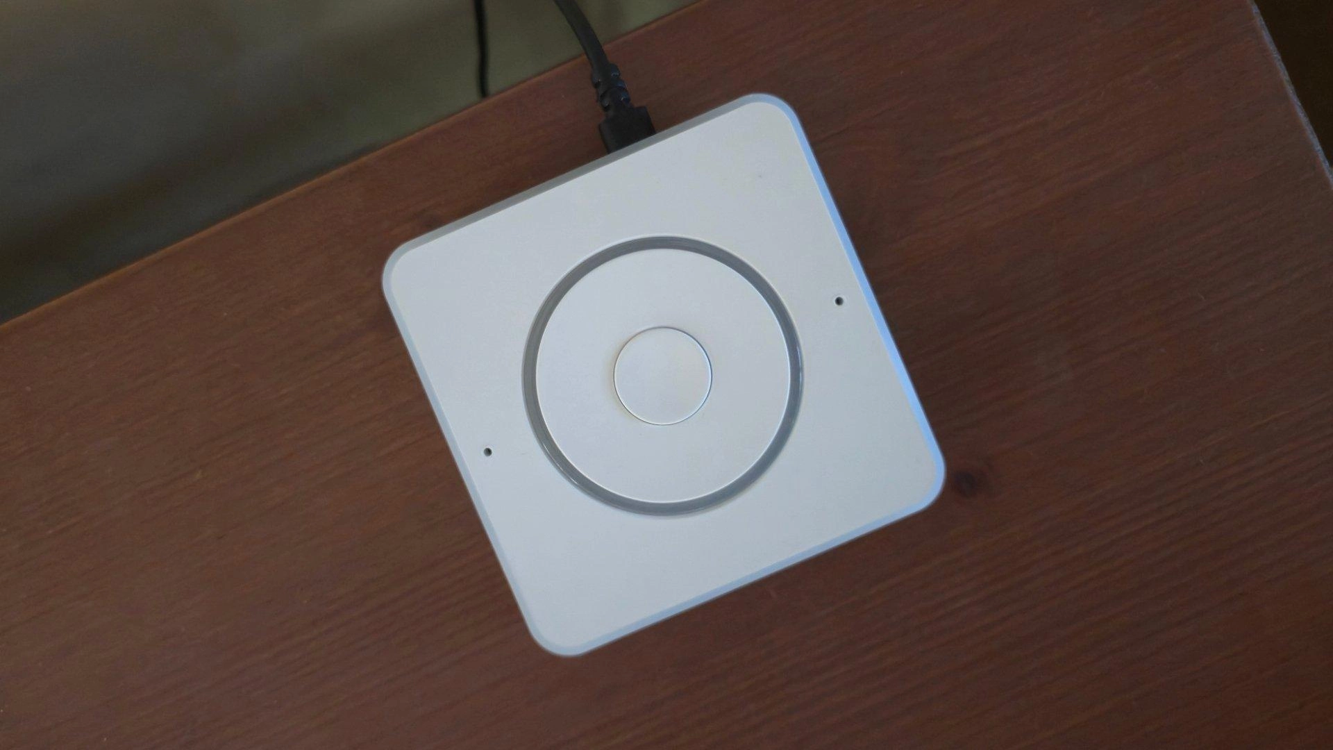 Top down view of a home assistant voice preview edition