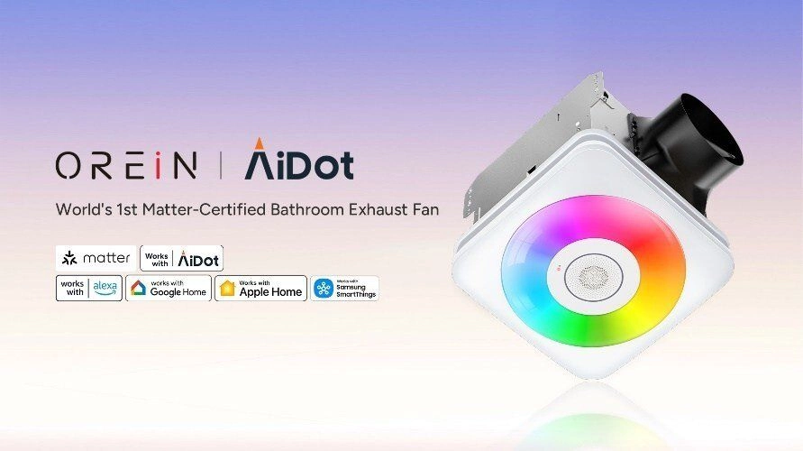 World s first matter certified smart bathroom exhaust fan orein works