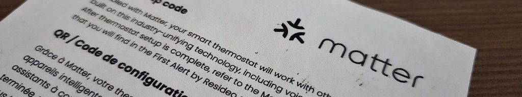 Printed instructions to download an app to generate a matter setup code