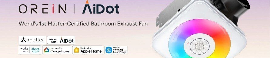 World s first matter certified smart bathroom exhaust fan orein works