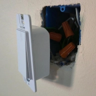 A tapo smart light switch during installation