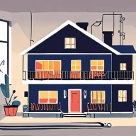 Illustration of a heated smart home 