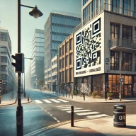Qr code street corner