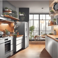 Smart kitchen illustration