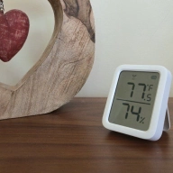 Switchbot meter plus on a table