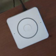 Top down view of a home assistant voice preview edition