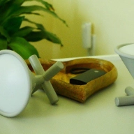 Umbra cono smart lamps on a desk