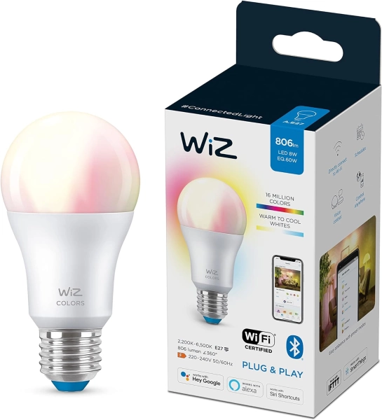 WiZ A60 E27 Color LED Smart Bulb