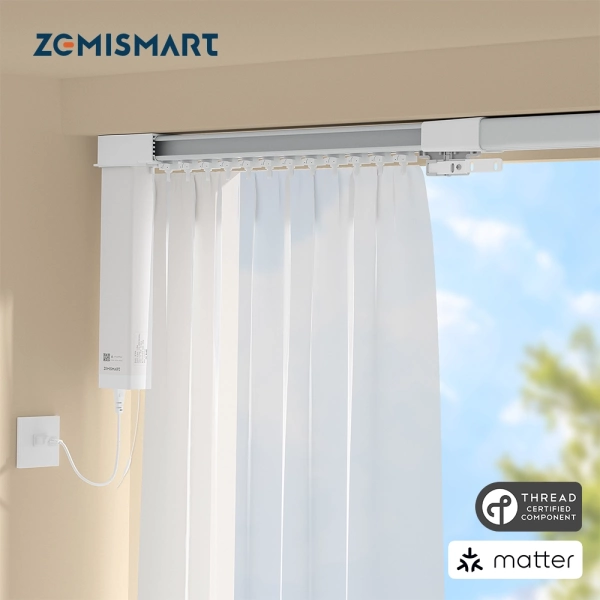Zemismart Telescoping Retractable Smart Curtain