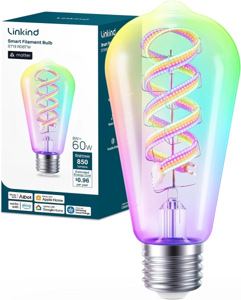 Linkind Smart Filament Bulb E26 Multicolor