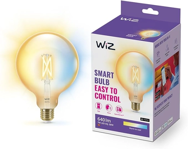 WiZ G125 Filament Globe Bulb Amber E27 50W