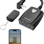 DEWENWILS Wi-Fi Matter Smart Outdoor Dimmer Plug (Dual slot)