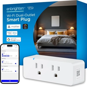 Enbrighten Vibe Wi-Fi Dual-Outlet Indoor Smart Plug
