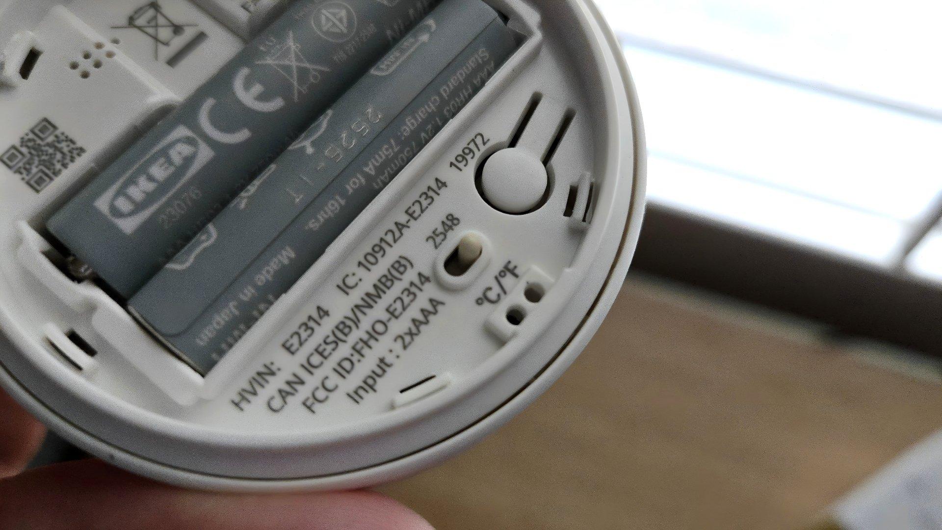 Celsius and farenheit switch on the ikea timmerflotte Celsius and farenheit switch on the ikea timmerflotte