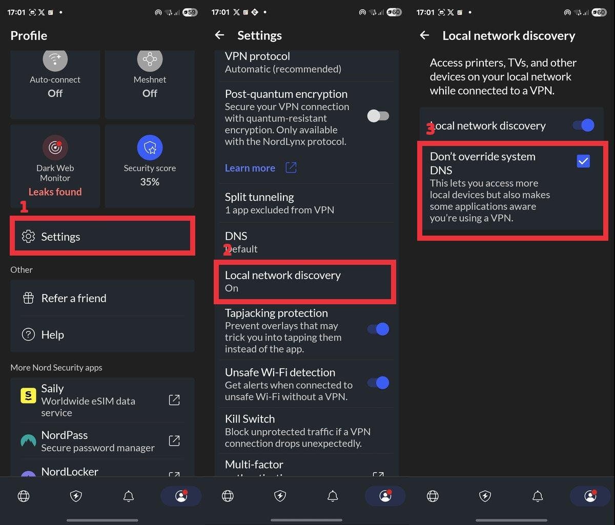 Configure NordVPN on Android for use with Matter