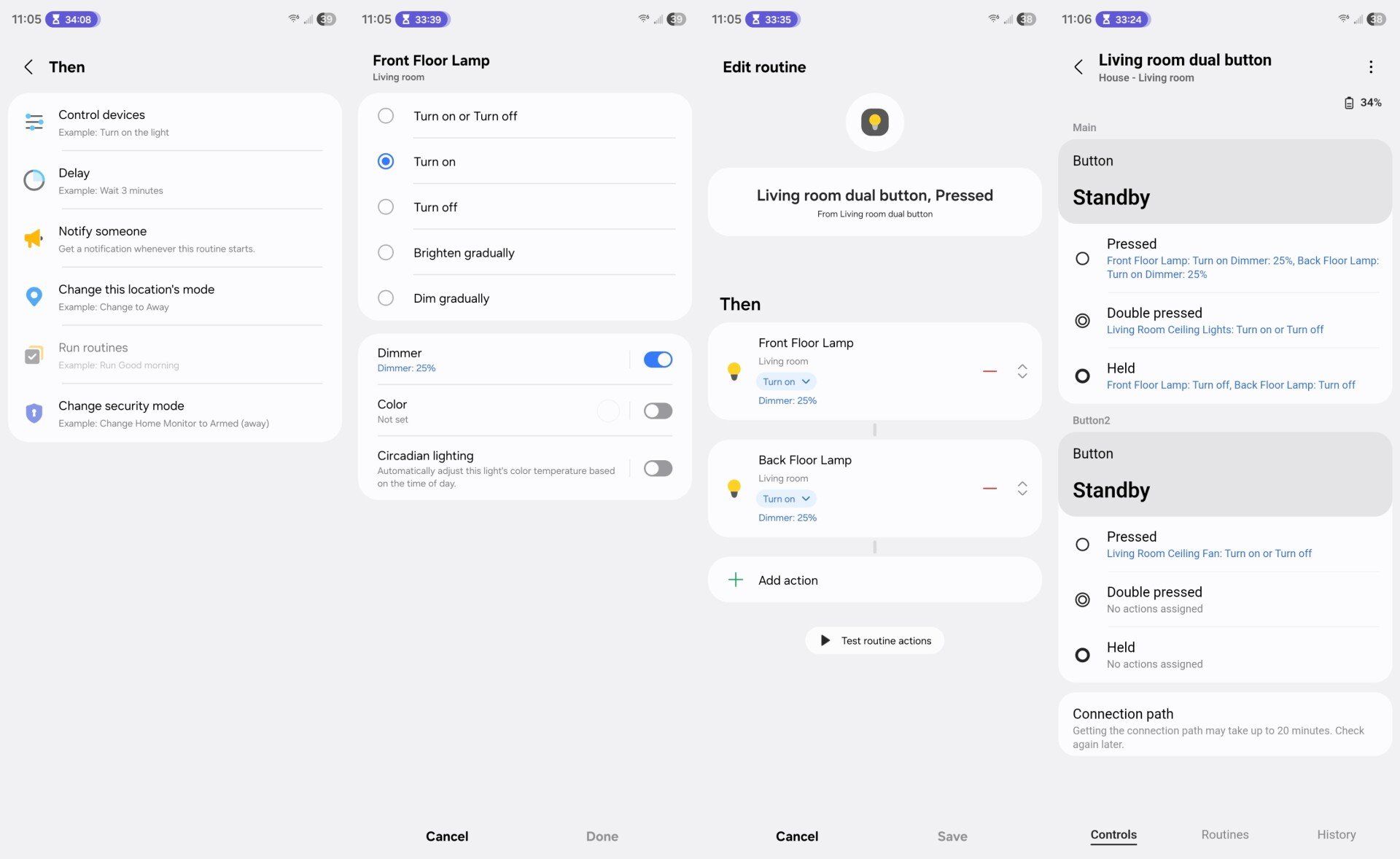 Configuring an IKEA Bilresa button in Samsung SmartThings.
