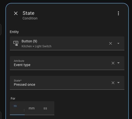 Device state entity event