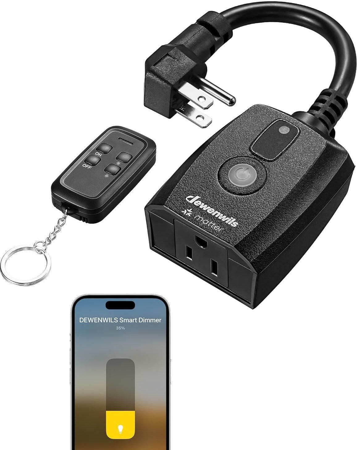 Dewenwils wifi matter smart outdoor dimmer plug 1 port product