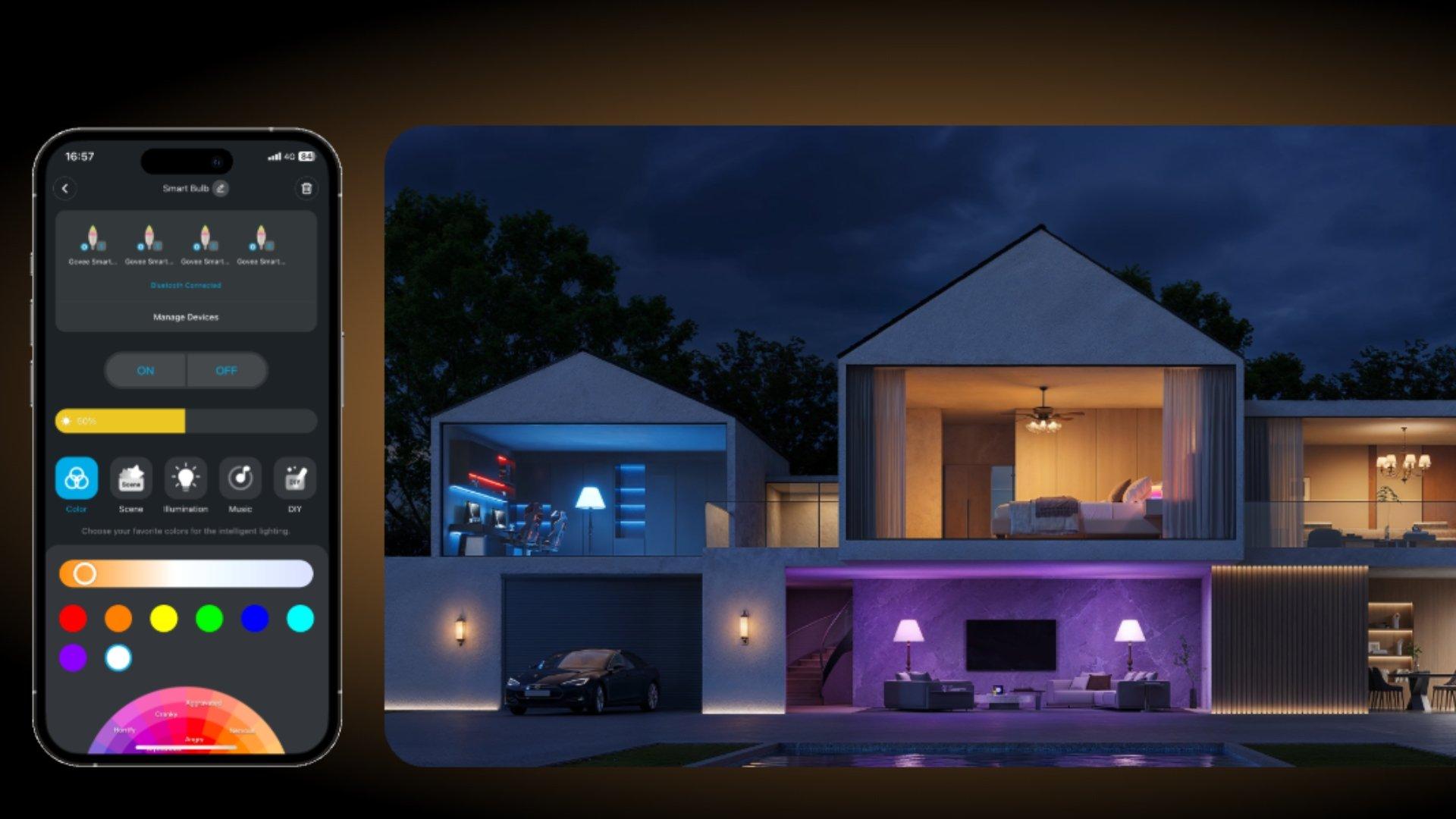 Govee e12 smart light bulb app lifestyle