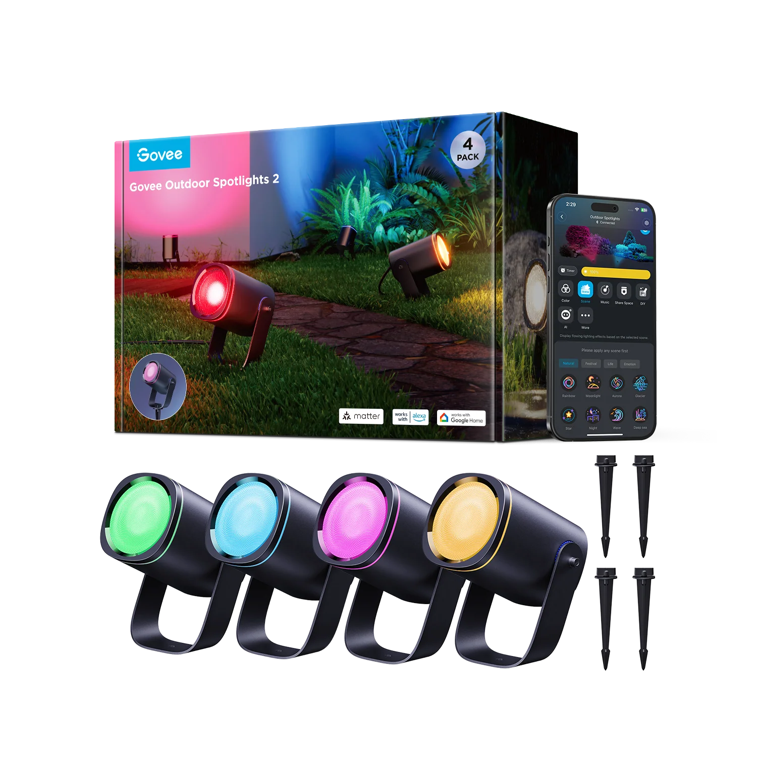 Govee outdoor spotlights 2 h7094