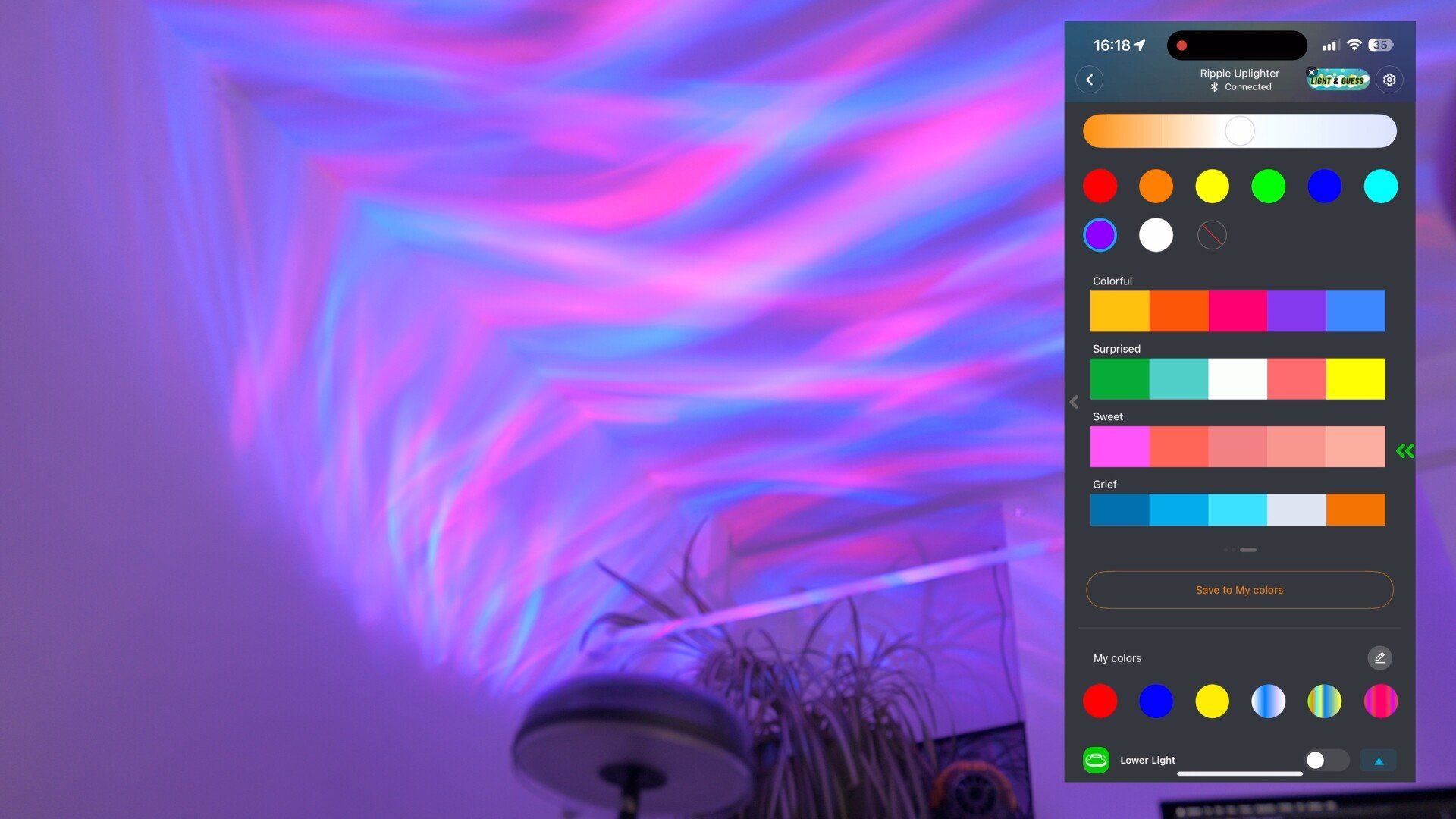 Govee uplighter floor lamp purple ripples