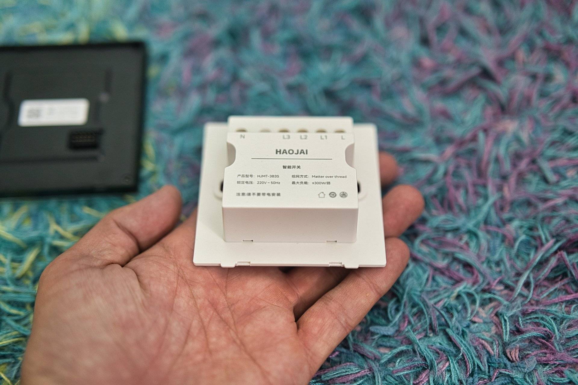 Haojai smart switch review rear of powered relay switch