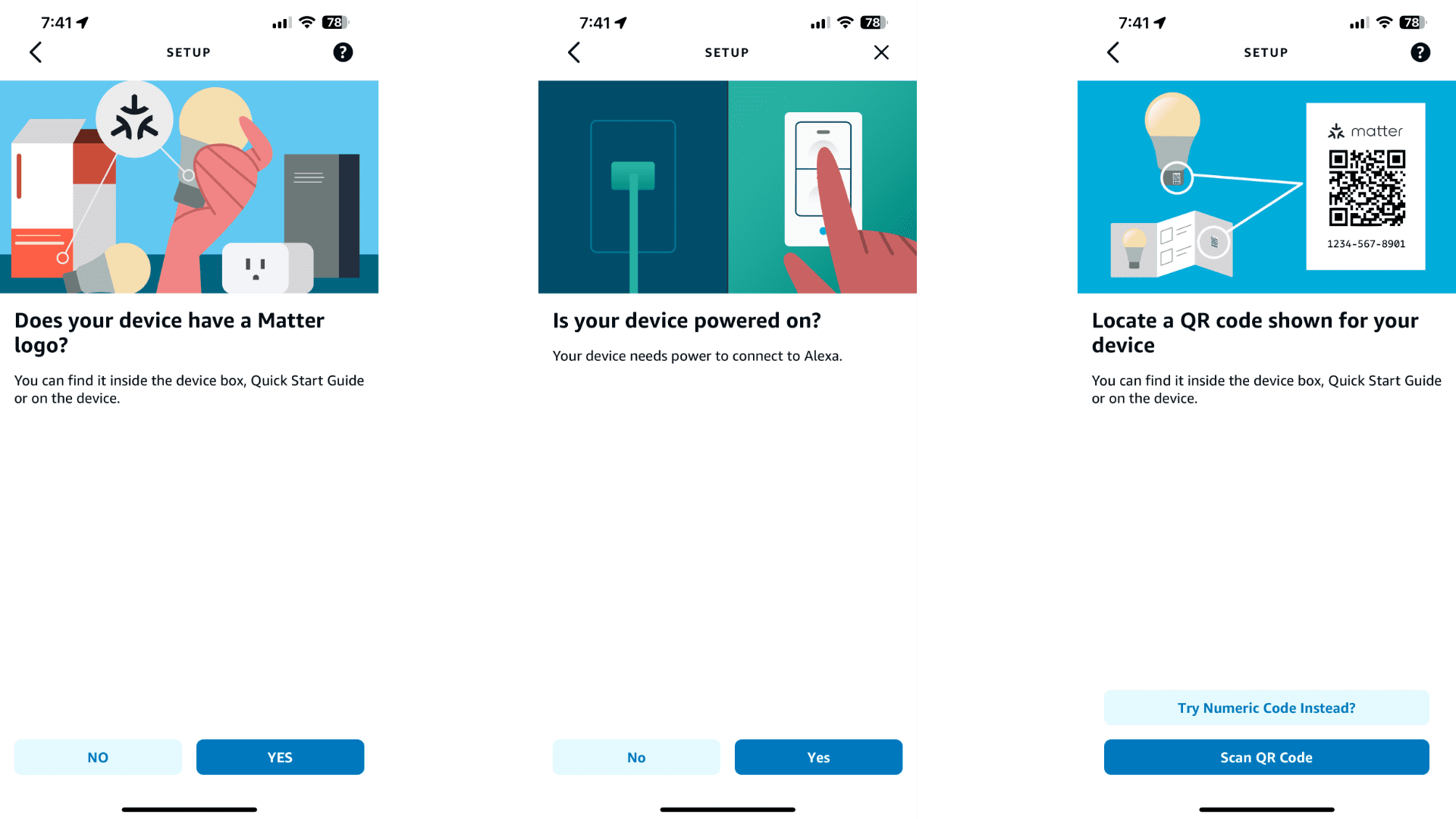 How to add matter device to alexa steps 2