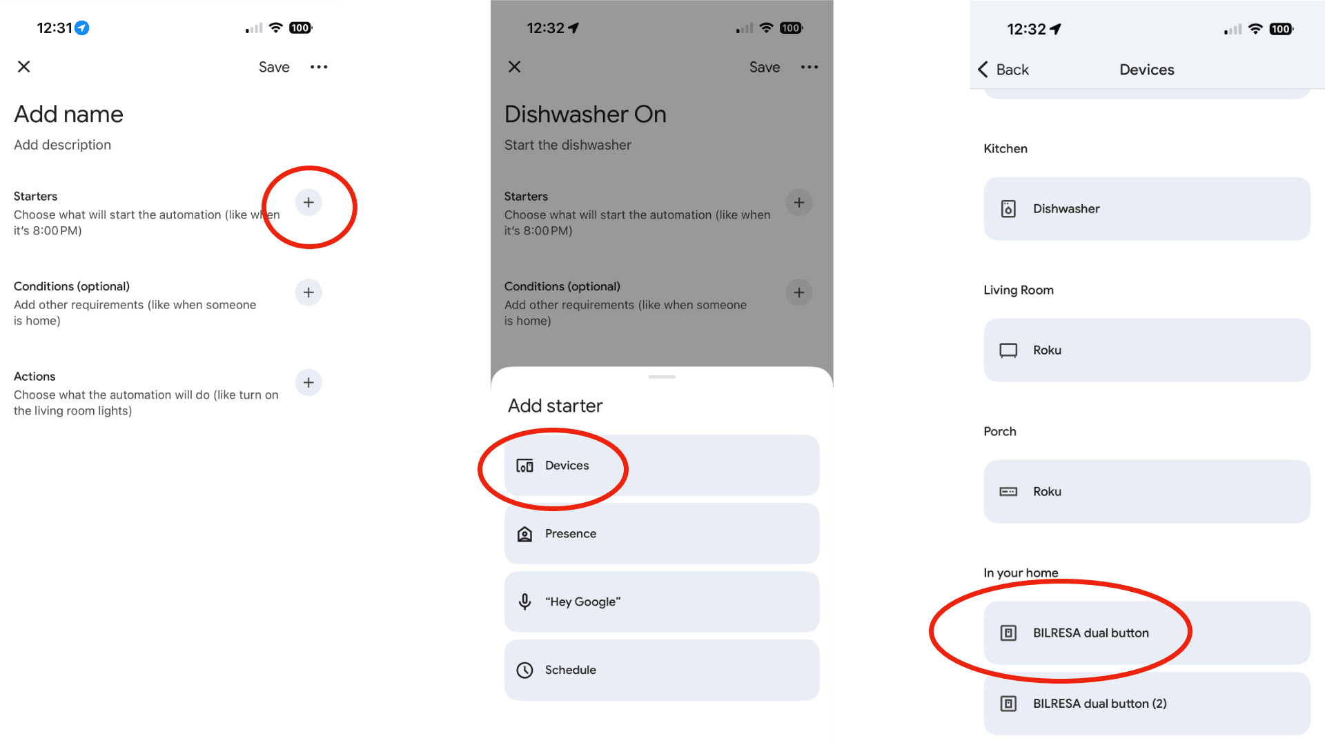 How to create button actions google home steps 2