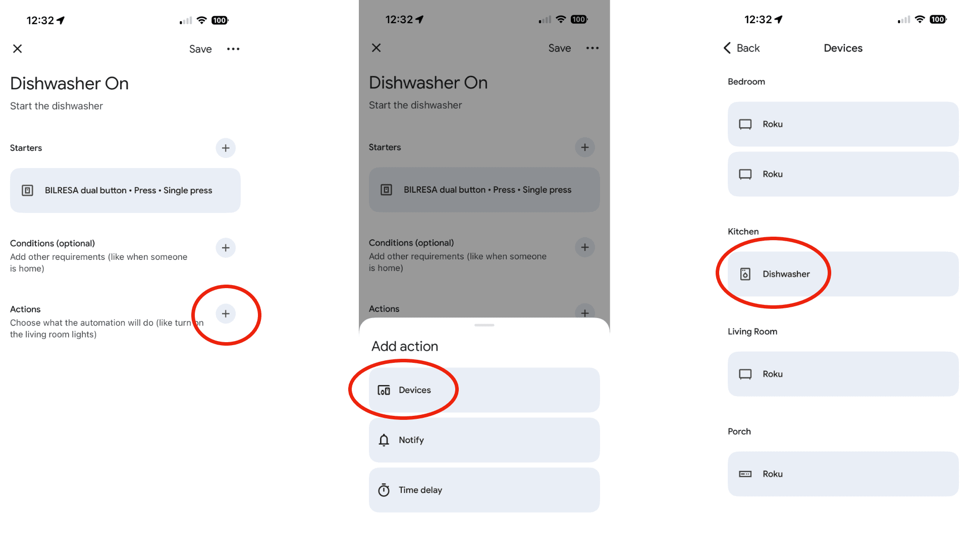 How to create button actions google home steps 4