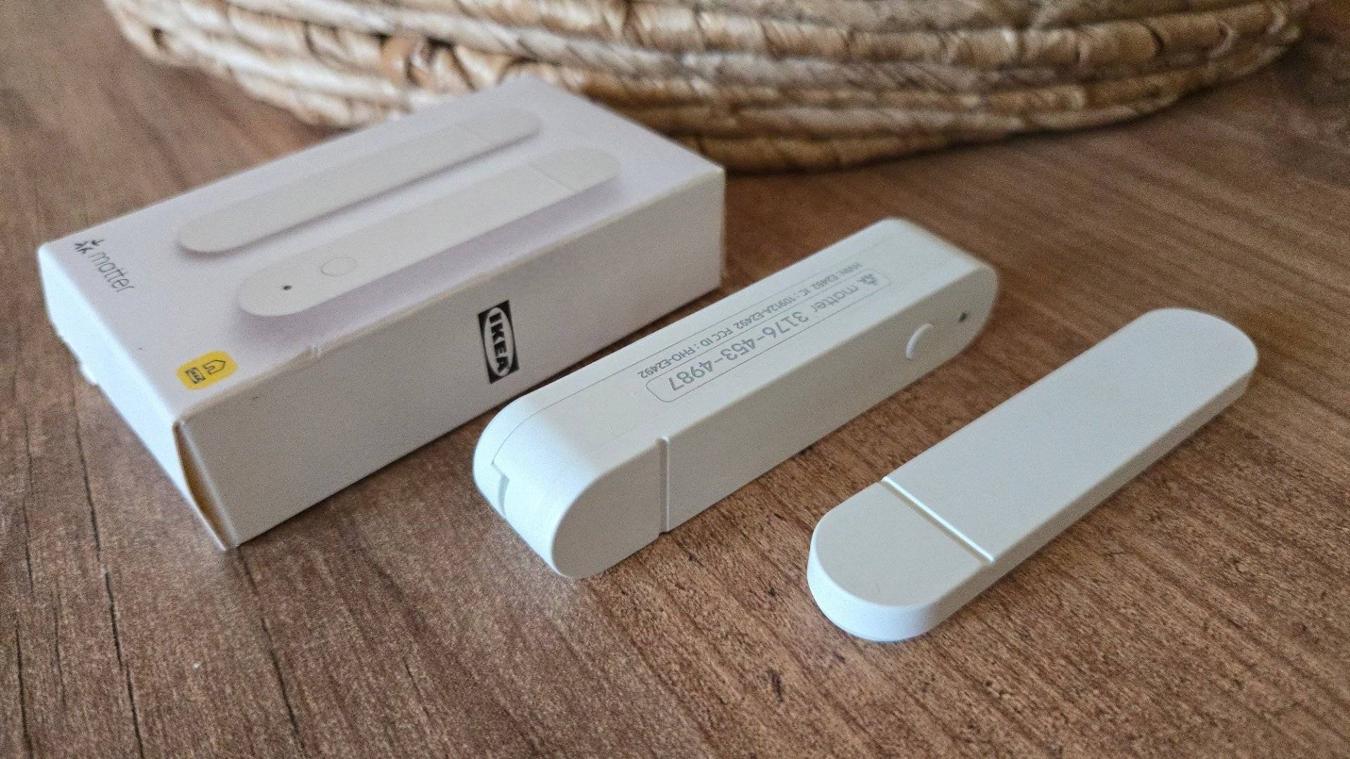 Ikea myggbett window and door contact sensor with box Ikea myggbett window and door contact sensor with box