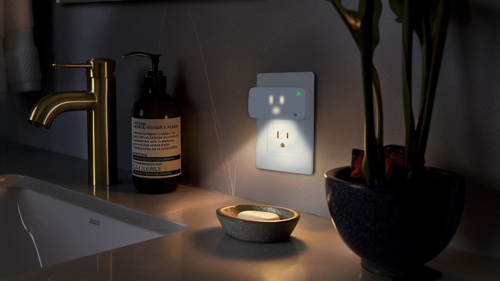 Linkind matter smart plug with night light lifestyle 3 Linkind matter smart plug with night light lifestyle 3