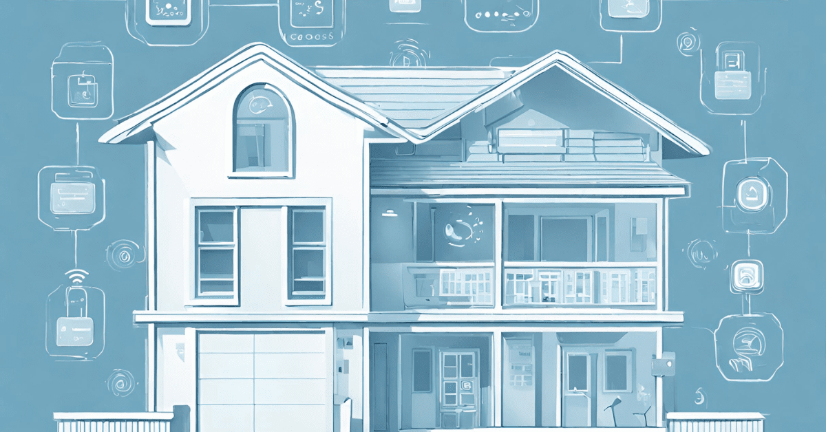 Matter smart home in blue