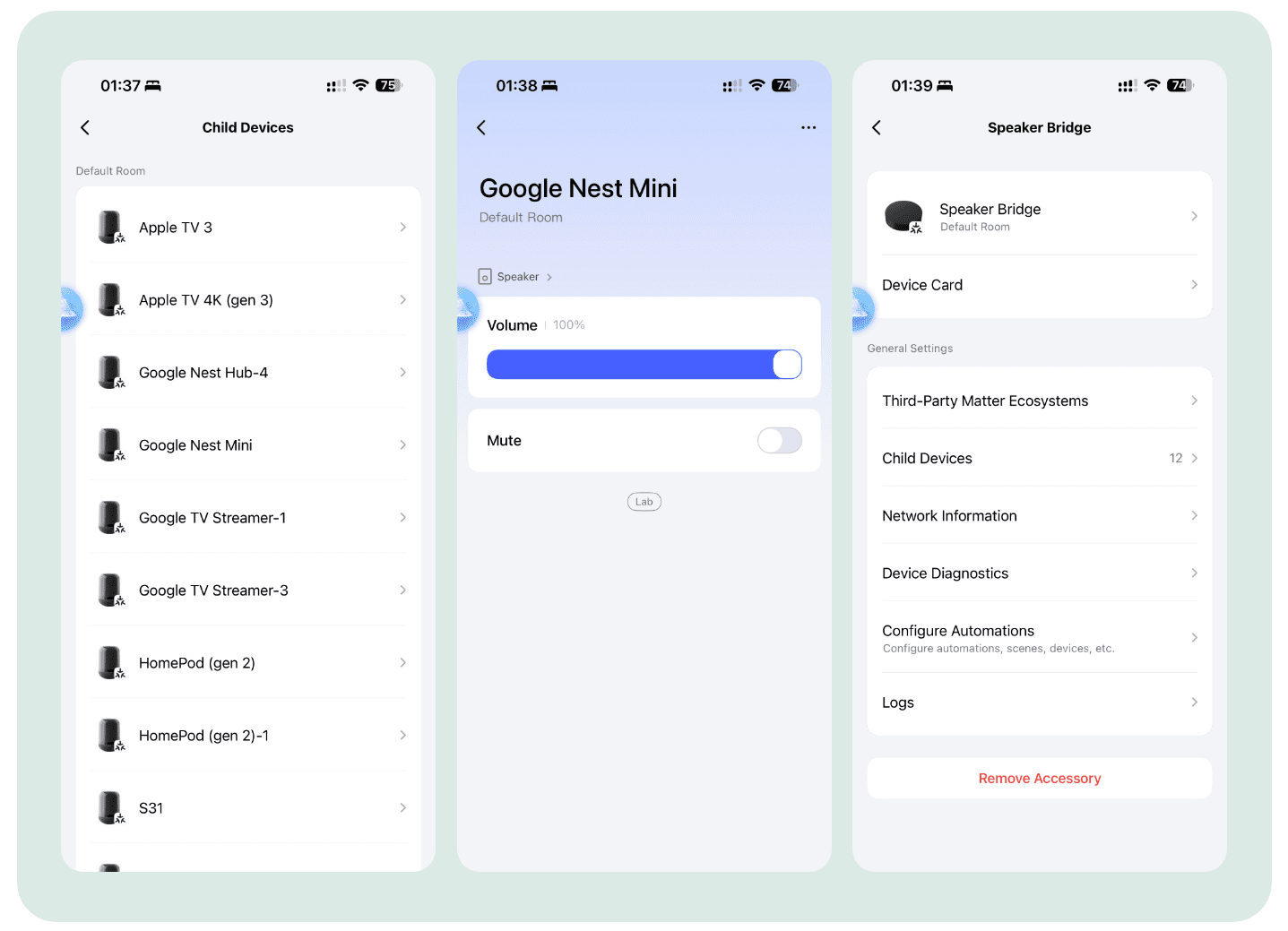 Matter speaker aqara