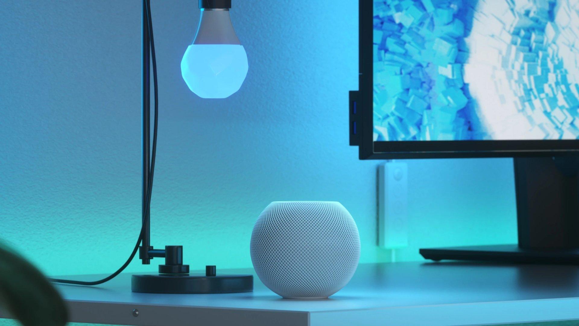Nanoleaf bulb homepod mini lifestyle