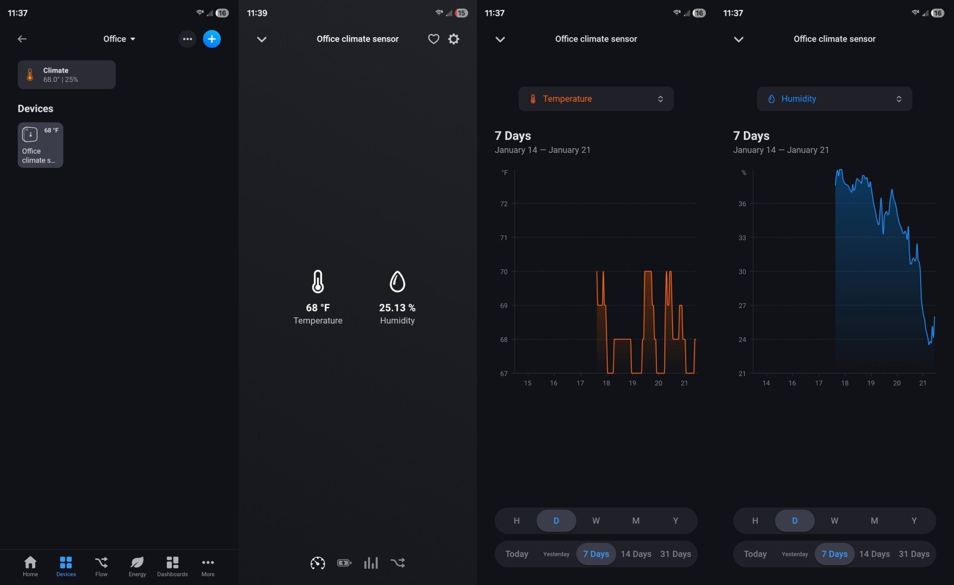 Screenshot of the ikea timmerflotte in the homey android app Screenshot of the ikea timmerflotte in the homey android app