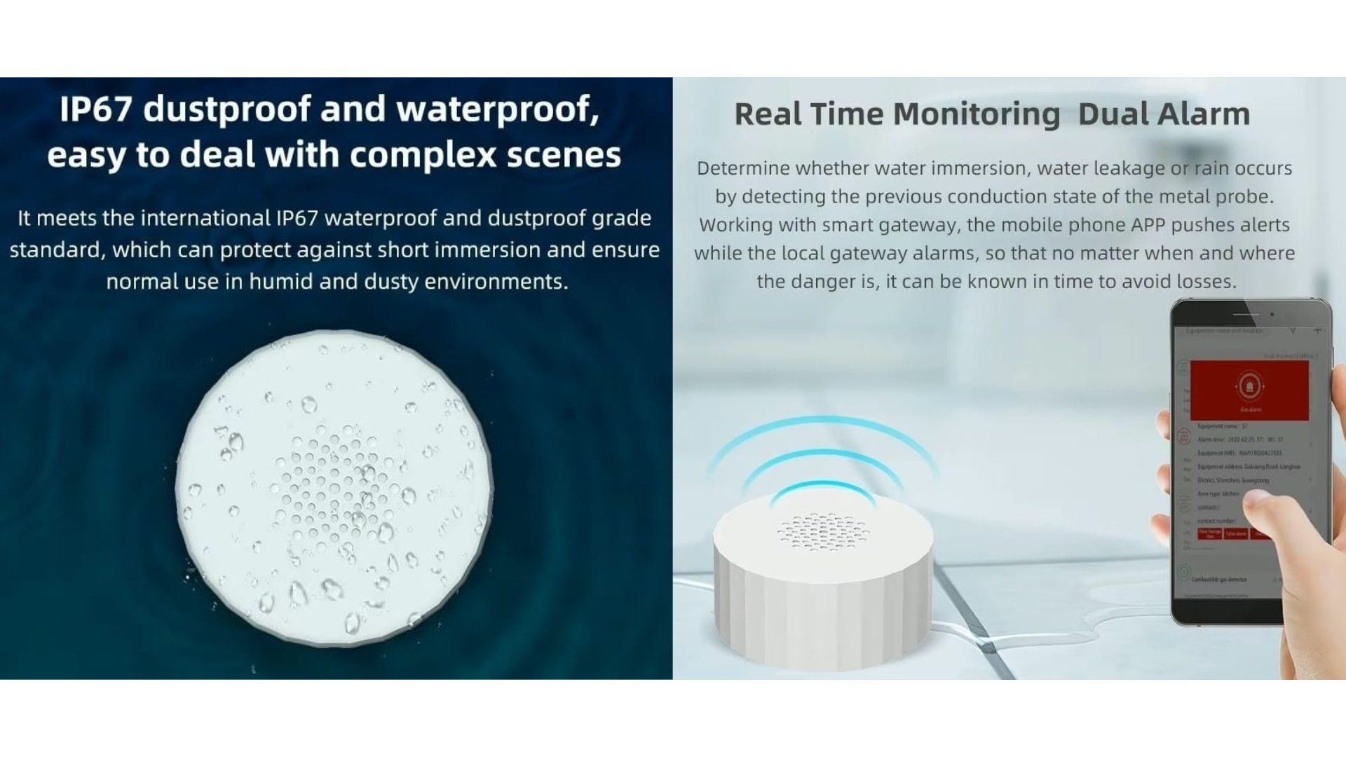 Smartsetup smart water leak sensor features lifestyle