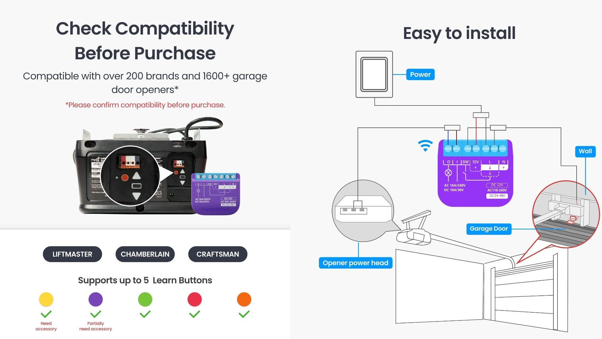 Switchbot matter garage door opener installation lifestyle