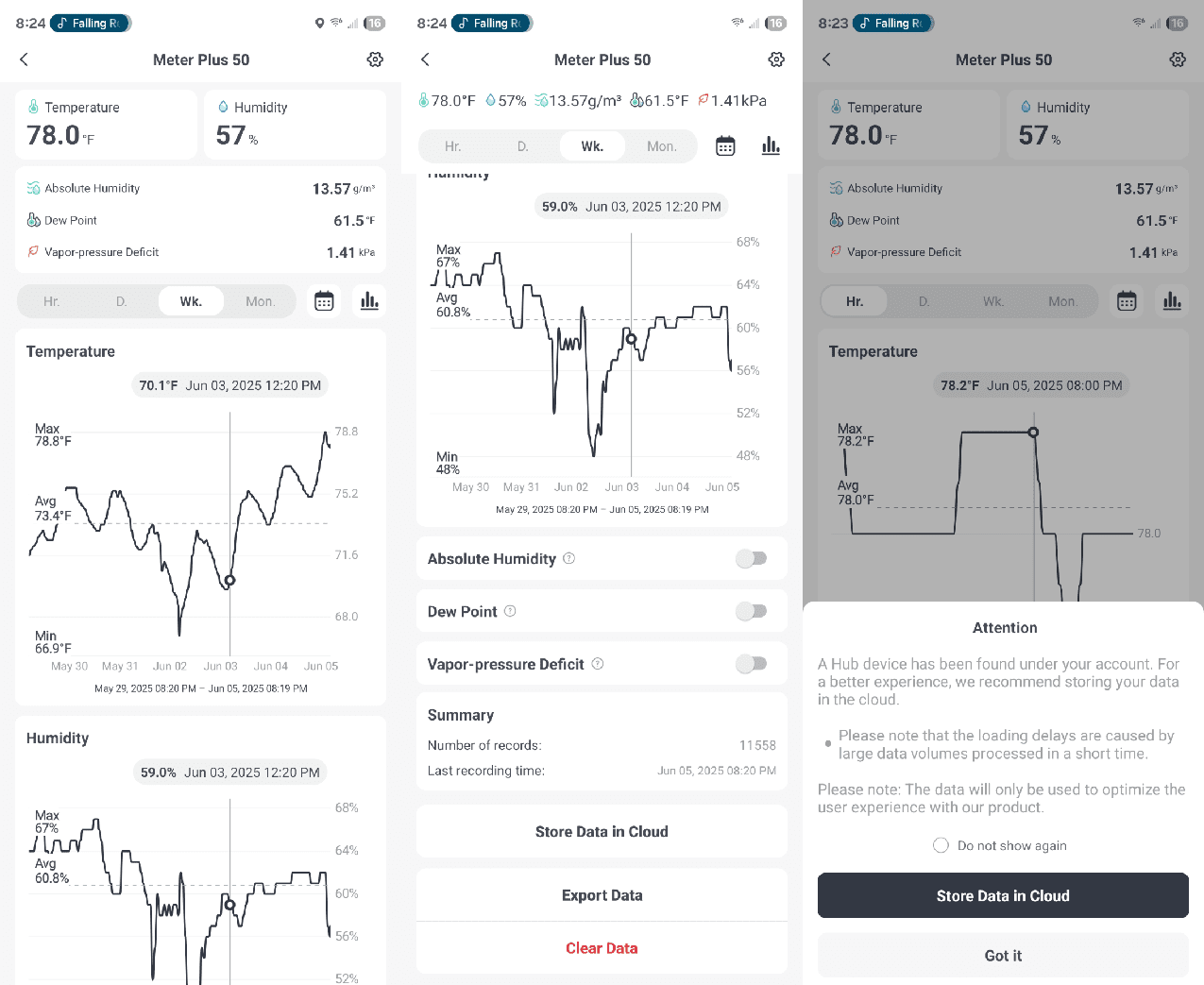 The switchbot android app offering to upload data to the cloud