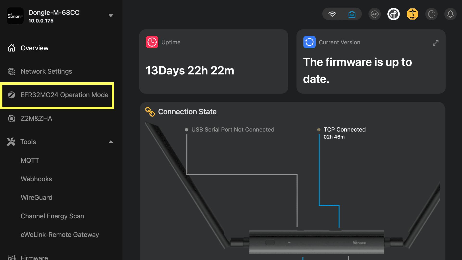 Thread mode tab